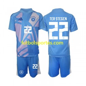 Camiseta Alemania Ter Stegen 22 Portero Niño Cuarta Equipación 2024/2025